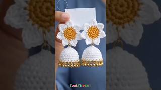 Cute Crochet Jhumka Earings Design 😍 #crochetpatterns #handmade #shorts