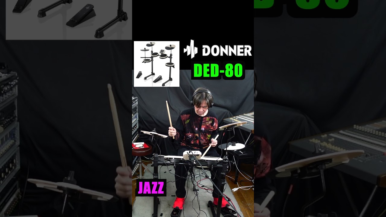 2万円台激安電子ドラムでJAZZ Donner DED-80 4ドラム3シンバル  概要欄クーポン！  #donnerded80 #donnermusic #donnerdrum
