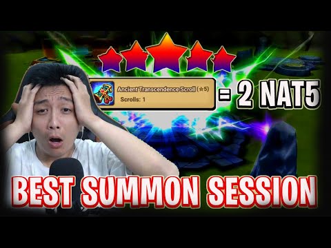 BEST ANCIENT TRANSCEND SCROLL SUMMON SESSION - isengdudegame Summoners War @GASTVID THX