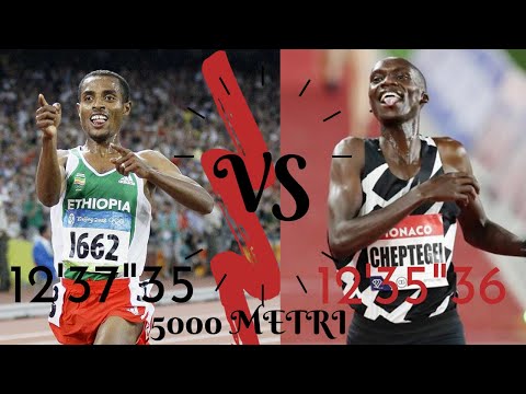 Record del mondo 5000metri - confronto CHEPTEGEI / BEKELE