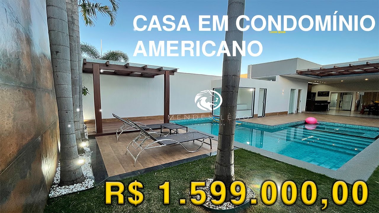 CASA EM CONDOMÍNIO AMERICANO EM BRASÍLIA DF | MENDES LEÃO