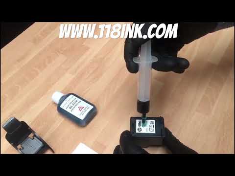 How to Refill a black HP ink cartridge 60 61 62 63 64 65 302 303 304 304xl 305 662 680 307 HP307 XL