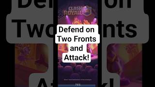 Defend on Two Fronts and Attack! Split Pressure Strategy | Clash Royale Tips | Arena 3 #shorts