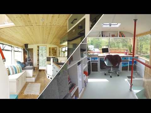 WORLDS BEST Double Decker BUS CONVERSION 🚌 | TECH HEAVY TINY HOME is BETTER than $1M APARTMENT 🏠