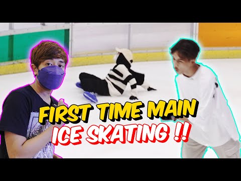 FIRST TIME TEAH & AM DAN AMIR MAIN ICE SKATING !! - HABIS TERGOLEK !