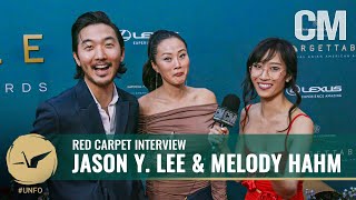 Jason Y. Lee and Melody Hahm Are Relationship Goals | UNFO 2023 Red Carpet with Leenda Dong