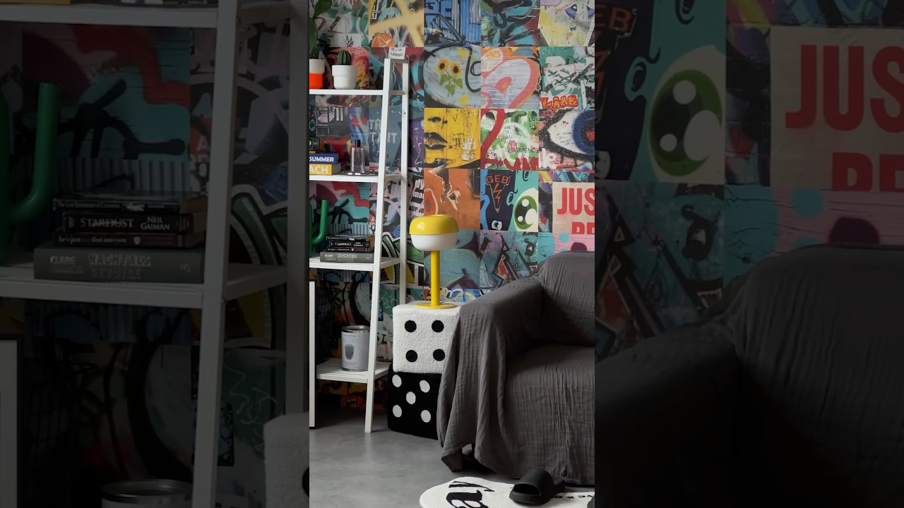 壁紙屋本舗のグラフィティアートの壁紙でちょっとヤンチャなお部屋をつくってみた！