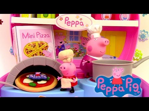 Peppa Pig Mini Pizzeria Jouet Playset Play doh ♥ Pizza shop carry case