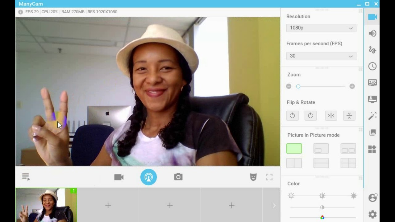 How to add your Webcam as a video source with ManyCam 6