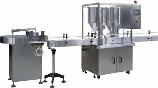preview picture of video 'single head filling machine with bottles distributor Abfuellmaschine fuer Creme automatisch'