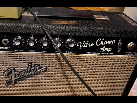 Fender Vibro Champ 6-Watt 1x8" Guitar Combo 1964 - 1967 - Black Panel image 15