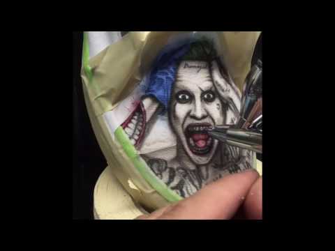 Video Thumbnail of Suicide Squad Shoes; Airbrush Process