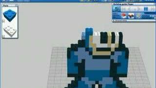 preview picture of video 'LEGO Sculpture #3- 8-bit Mega Man from the Mega Man series'