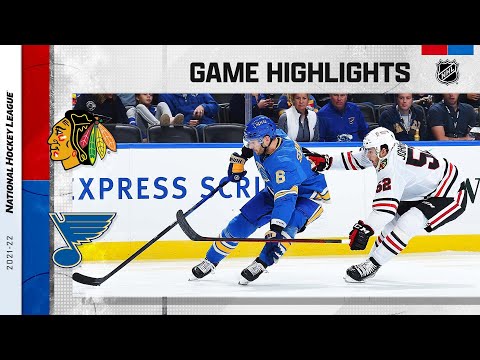 Blackhawks @ Blues 10/30/21 | NHL Highlights