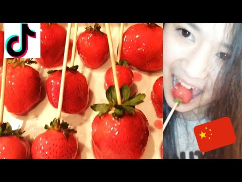 Tanghulu Strawberries | Tiktok Crunchy Strawberries