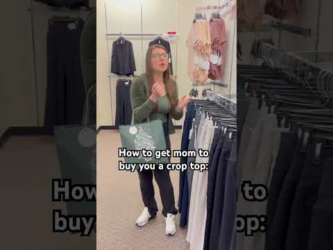 How to FORCE mom to buy you a crop top. #shorts