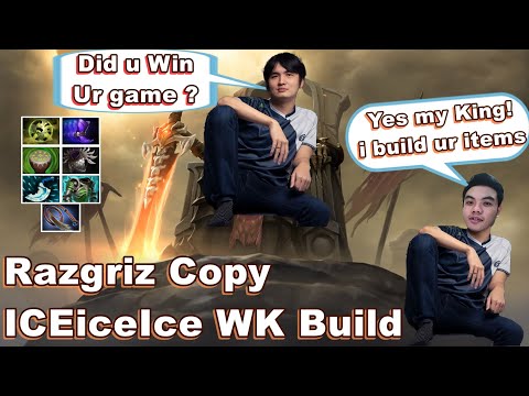 Razgriz Wraith King Copy ICEiceIce Build | offlane Captain comeback | Dota 2 highlights