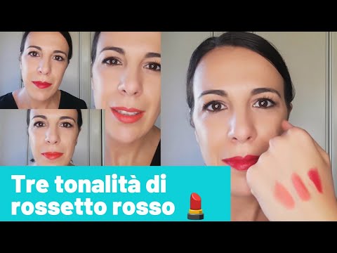 TRE TONALITÀ DI ROSSETTO ROSSO 💄