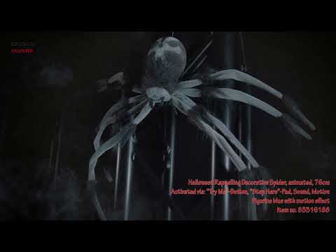 Europalms Halloween Rappelling Decorative Spider Animated 60cm