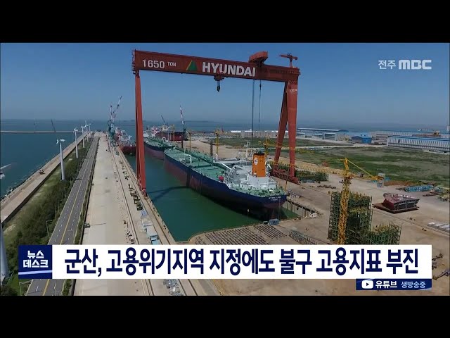 군산, 고용위기지역 지정에도 불구 고용지표 부진