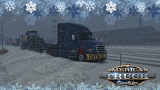 American Truck Simulator Gameplay snow | Realistic USA Truck Driving Experience