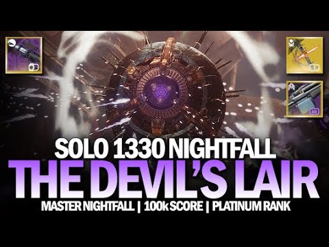 Solo 1330 Master Nightfall The Devil's Lair (Sepiks Prime) / Platinum 100k Score [Destiny 2]