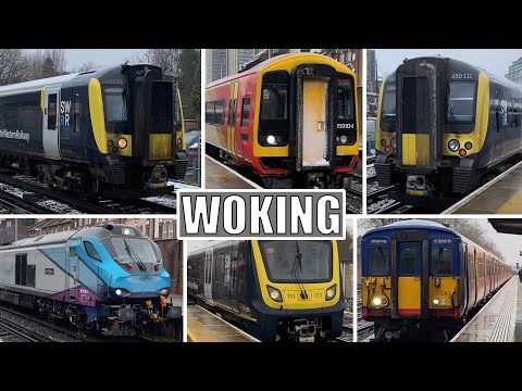 Trains at Woking - 08/03/23