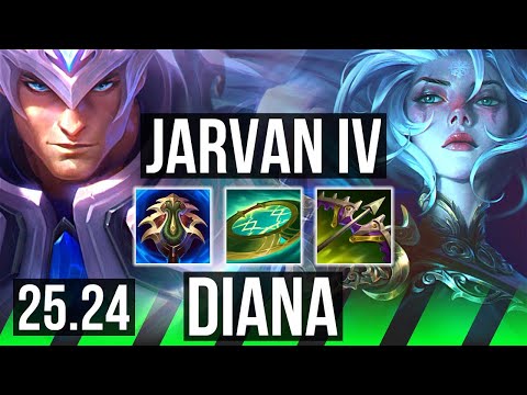 JARVAN IV vs DIANA (JGL) | Perfect KDA: 14/0/8 | EUW Grandmaster | 25.24
