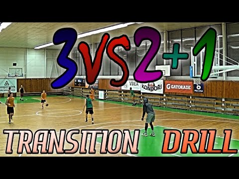 3 on 2 + 1 🏀 | Continuous Transition | Offense & Defense | Team Fastbreak Drill