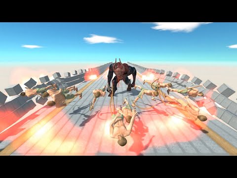 Kozarog The Demon on Long Bridge vs Army from ALL UNITS Animal Revolt Battle Simulator