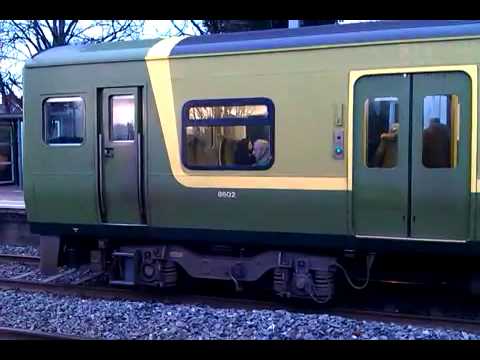 Dart train arrives at sandymount