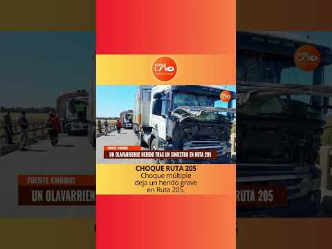 Choque brutal en Ruta 205  #noticias #youtubeshorts #canalunoolavarria #olavarria