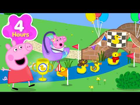 Peppa Pig WINS the DUCK RACE for Baby EVIE! 🦆🏆 | BRAND NEW Peppa Pig Full Episodes | 4 Hours