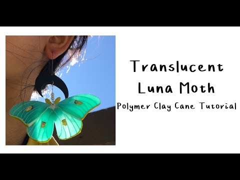Luna Moth Polymer Clay Cane Tutorial