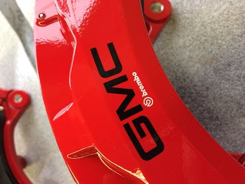 17 GMC Sierra Magna flow exhaust, Brembo brake and wheel upgrades!