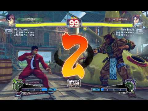 USF4 Fei Long (Ikki_Kazama) vs T. Hawk (Thin-Blood)