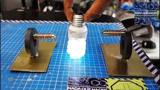 ¿Energía Libre con imanes? ¿cómo se hace?  encender foco con imanes |NQUEH