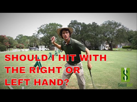 Part of a video titled Should You Hit With Your Left Hand or Right Hand in the Golf Swing ...