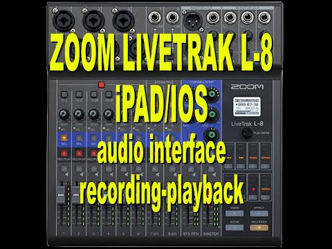 ZOOM LIVETRAK L-8 RECORDING with Apple iPad