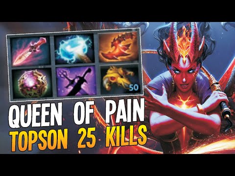 Topson 7.32b [Queen of Pain] Mid 25 Kills Immortal Rank | Dota 2 Pro Gameplay