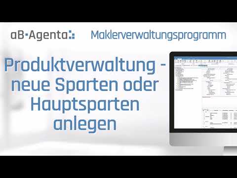 Produktverwaltung – neue Sparten oder Hauptsparten anlegen