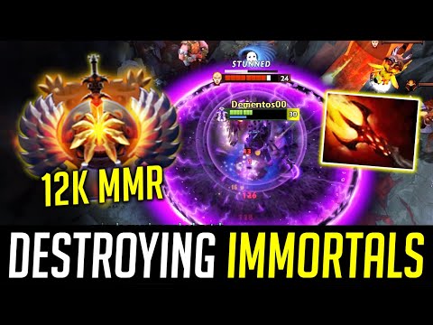 when 12K MMR smurfs in IMMORTAL ranked - 28Kills DAGON 5 DOTA 2