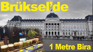🍺 Brüksel'de 1 METRELİK BİRA İçtik! | Belçika Gezi Vlogu 🇧🇪