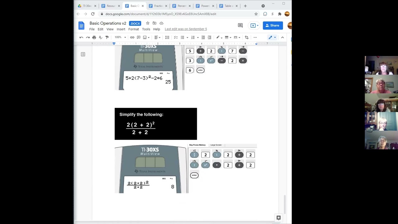 TI30XS Calculator Workshop Part 1
