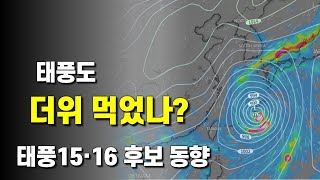 9월 폭염 속에 태풍이 북상을 엿보고 있습니다