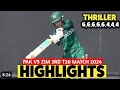 Pak VS ZIM 3RD T20 MATCH 2024 THRILLER MATCH ZIMBABWE WIN