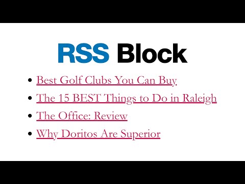 How to Use the WordPress RSS Block