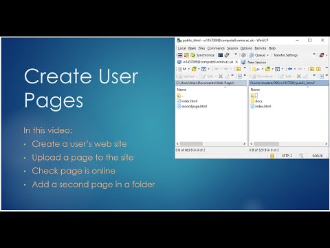 Create a user web site on the ECS server