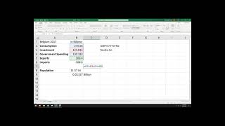 How to Calculation Nominal GDP using Expenditure Method and GDP per capita