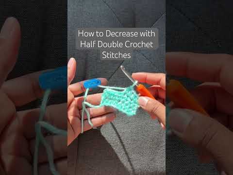 How To Decrease With Half Double Crochet Stitches Crochet Diy Crochettutorial